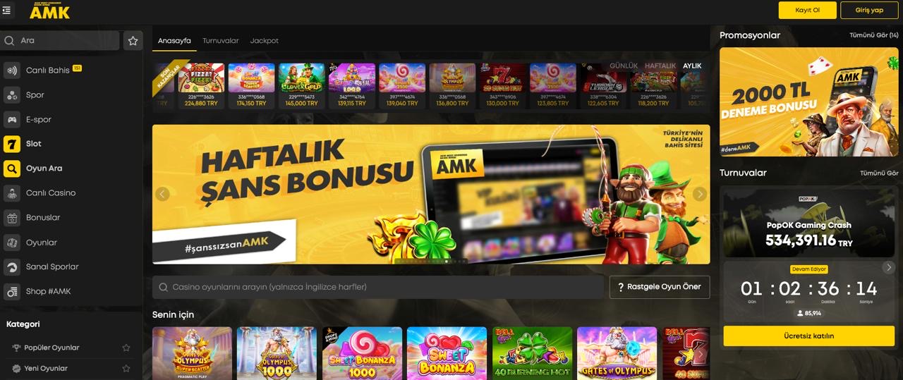 Amkbet Hoşgeldin Bonusu ile Avantajlı Başlangıç